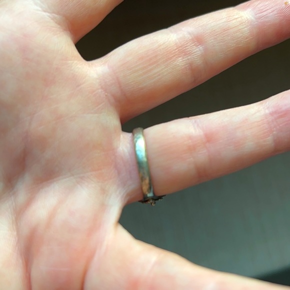Vintage Green Onyx & Sterling Silver Boho Ring - Picture 7 of 9